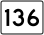 Route 136 marker