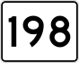 Route 198 marker