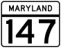 Maryland Route 147 marker