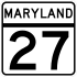 Maryland Route 27 marker