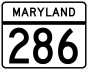 Maryland Route 286 marker