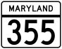 Maryland Route 355 marker