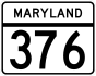 Maryland Route 376 marker