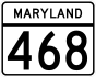 Maryland Route 468 marker