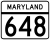 Maryland Route 648 marker
