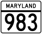 Maryland Route 983 marker
