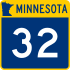 Trunk Highway 32 marker