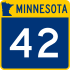 Trunk Highway 42 marker