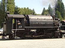 Hammond Lumber Company No. 17 under steam in the summer of 2004