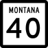 Montana Highway 40 marker