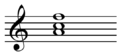 First inversion F major chord: A,C,F.