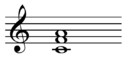 Second inversion F major chord: C,F,A.