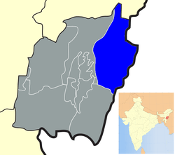 Location of Ukhrul district in Manipur