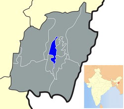 Location of Imphal West district in Manipur