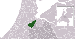 Highlighted position of De Ronde Venen in a municipal map of Utrecht