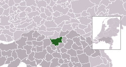 Highlighted position of 's-Hertogenbosch in a municipal map of North Brabant