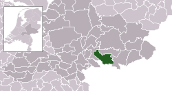 Highlighted position of Montferland in a municipal map of Gelderland