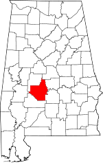 State map highlighting Dallas County