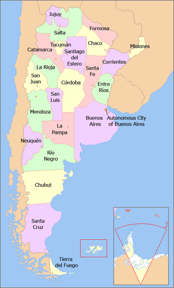 Provinces of Argentina. Click to explore.