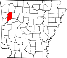 Map of Arkansas highlighting Franklin County