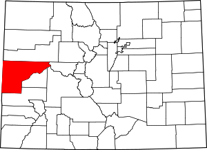 State map highlighting Mesa County