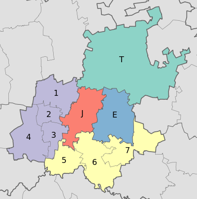 Map of the municipalities in Gauteng