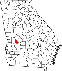 Map of Georgia highlighting Schley County