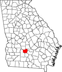 Map of Georgia highlighting Turner County