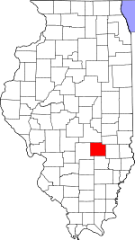 State map highlighting Effingham County