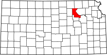 State map highlighting Riley County