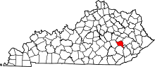 State map highlighting Owsley County