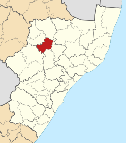 Location in KwaZulu-Natal