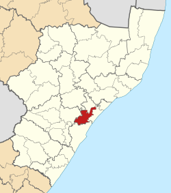 Location in KwaZulu-Natal