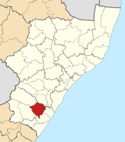 Location in KwaZulu-Natal