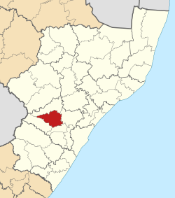 Location in KwaZulu-Natal