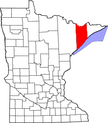 State map highlighting Lake County