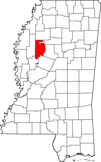 State map highlighting Leflore County