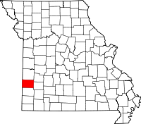 A state map highlighting Barton County in the southwestern part of the state.