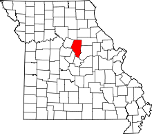 A state map highlighting Boone County in the middle part of the state.