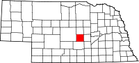 Map of Nebraska highlighting Sherman County
