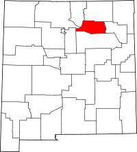 State map highlighting Mora County