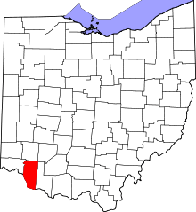 State map highlighting Clermont County
