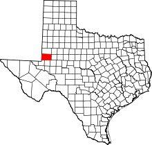 State map highlighting Andrews County