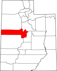 State map highlighting Juab County