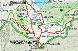 Map of Vientiane Prefecture