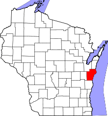 State map highlighting Manitowoc County