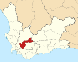 The Breede Valley Local Municipality is located east of Cape Town in the Cape Winelands District Municipality.