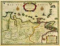 A 1635 map of Venezuela Province