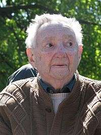 A color photograph of Marek Edelman, one of the Jewish Resistance fighters and heroes of the Ghetto Uprising who hid out in the ruins of the destroyed city until escaping in mid-November.