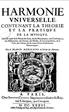 Title page of Harmonie universelle